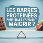 barre proteinee pour maigrir avec fruits sur balance