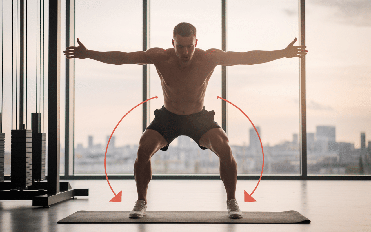 Exercice bas des pecs poulie position flèches