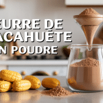 beurre de cacahuete en poudre dans pot verre cuisine moderne