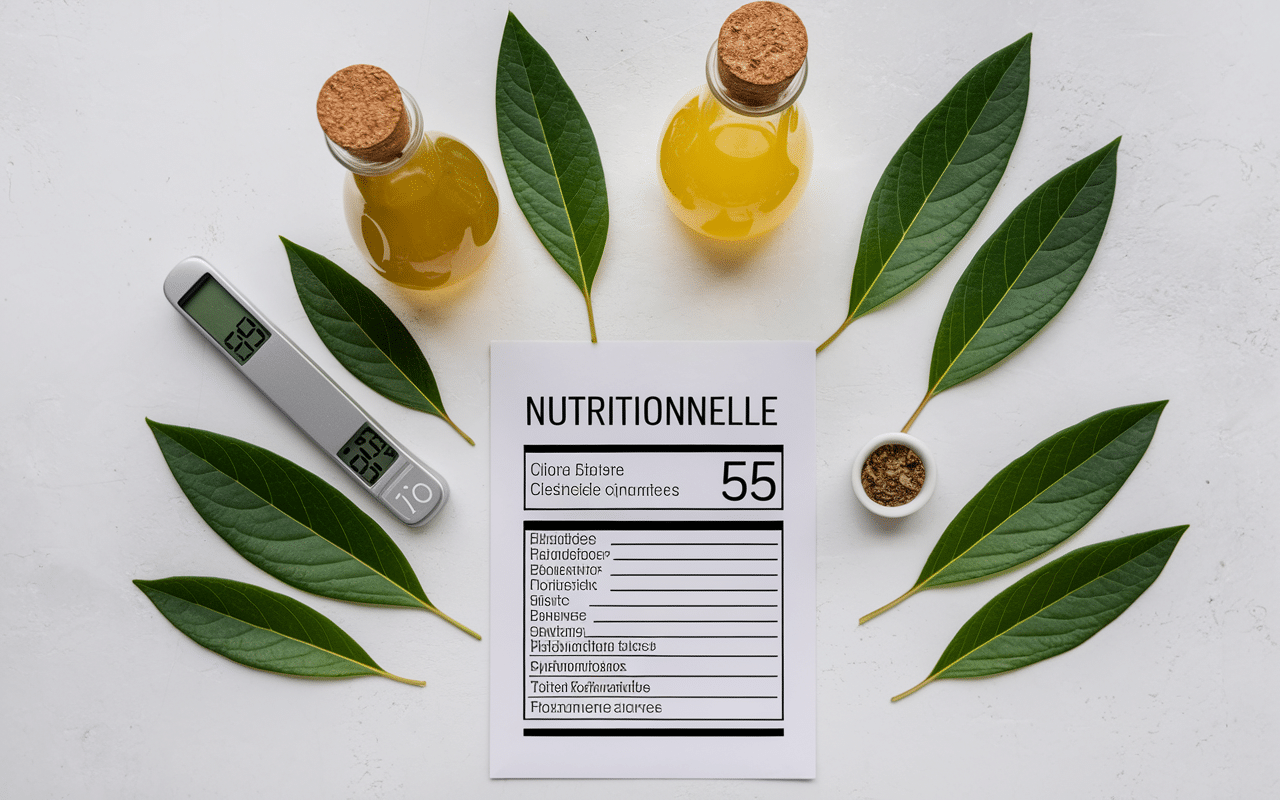 étiquette nutrition boisson sans sucre pour diabetique stevia