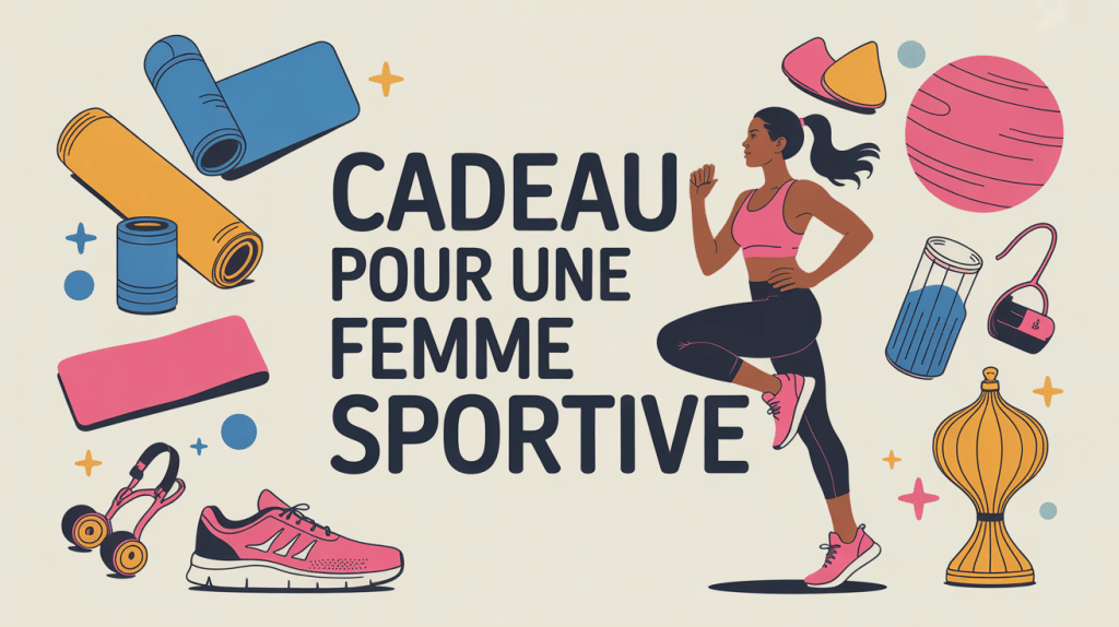illustration cadeau pour une femme sportive accessoires de sport