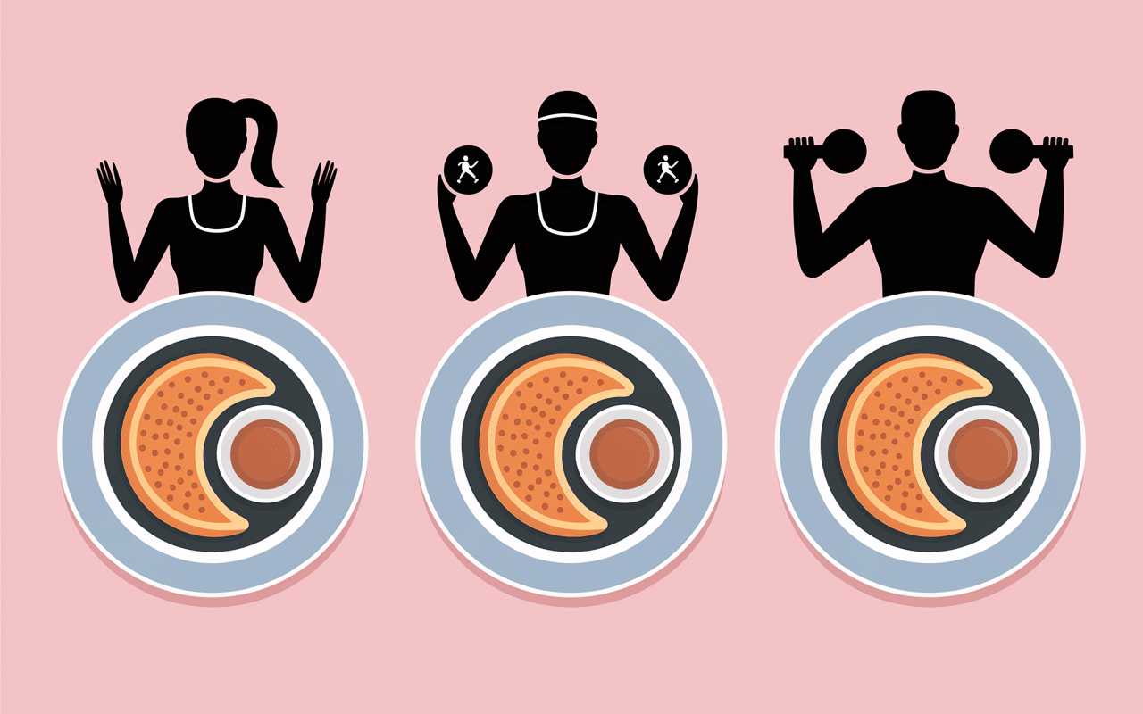 calorie au petit dejeuner portion selon profil femme homme sportif