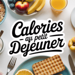 calorie au petit dejeuner assiette composee bol cereales fruits yaourt pain grille cafe