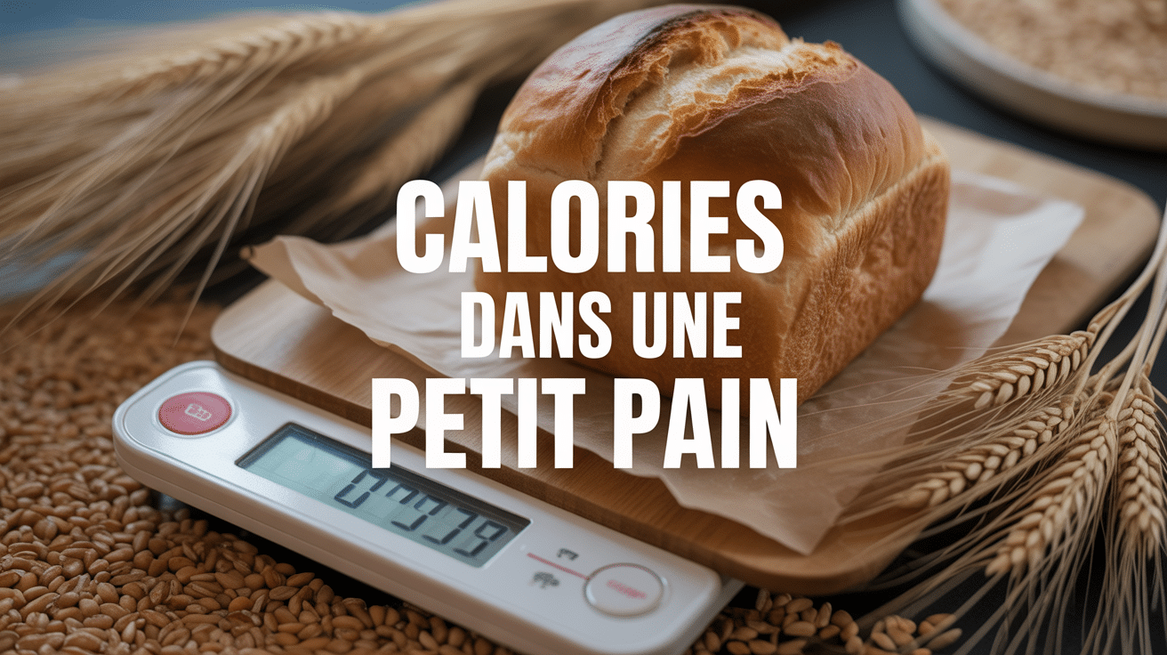 Calories dans un petit pain sur balance avec chiffres