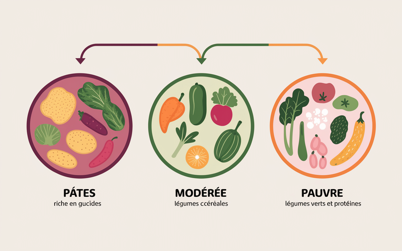 carb cycling c est quoi schema alternance glucides assiettes
