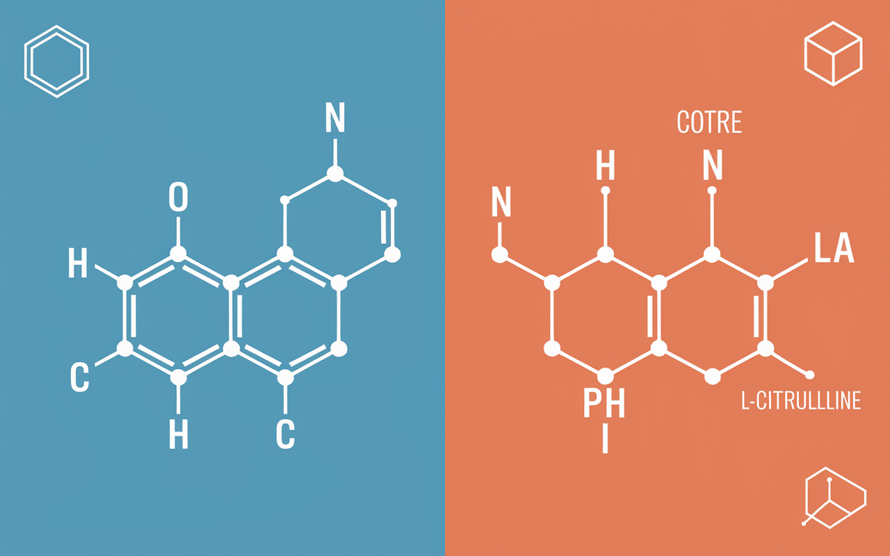 Diagramme différences citrulline malate and l citrulline molécules