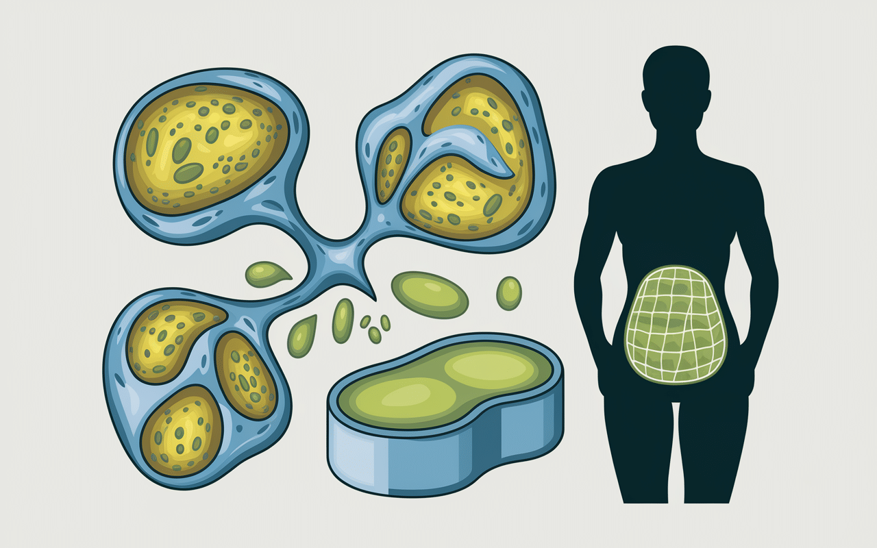 cla et perte de poids schema scientifique abdominale