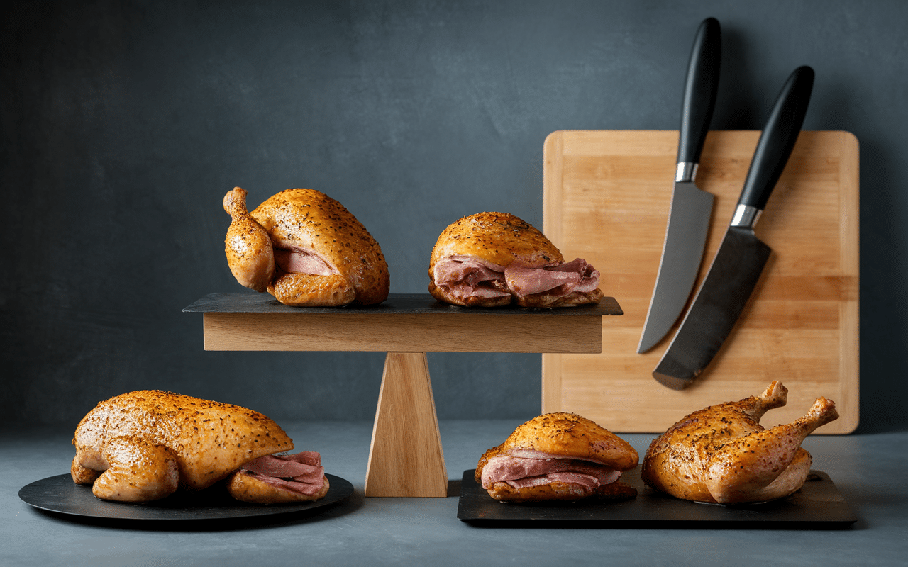 combien de gramme de poulet par personne decoupes et balance