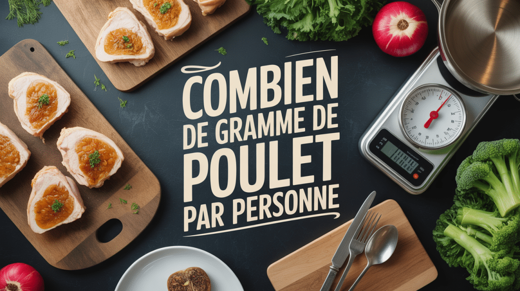 combien de gramme de poulet par personne sur table de cuisine