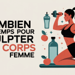 combien de temps pour sculpter son corps femme illustration fitness transformation