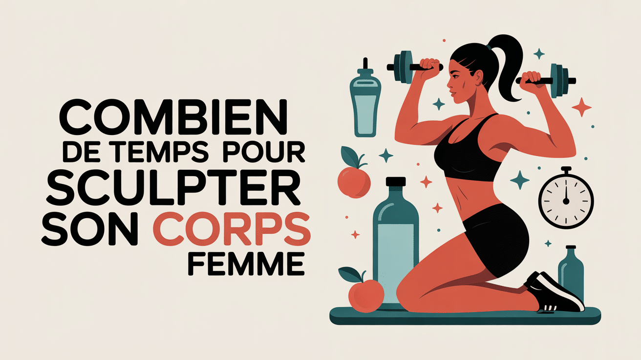 combien de temps pour sculpter son corps femme illustration fitness transformation