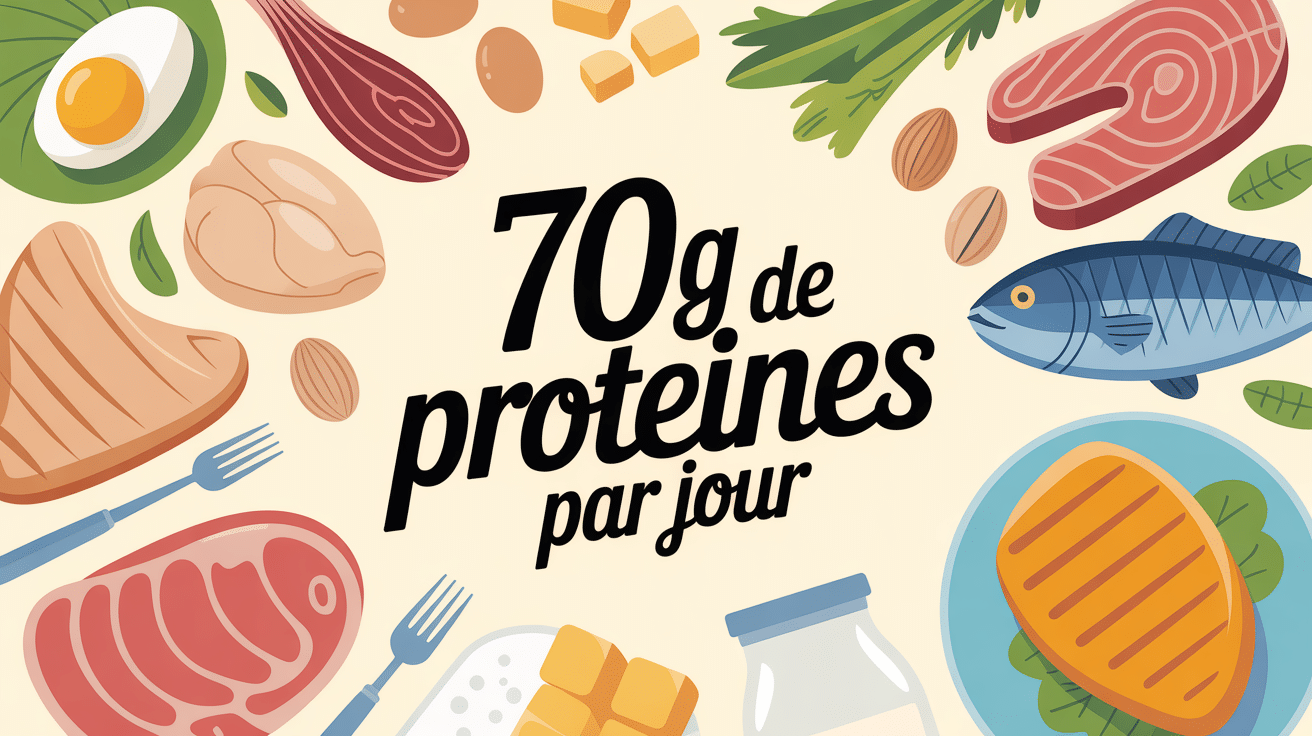 assiette équilibrée 70g proteine poulet oeufs poisson legumineuses