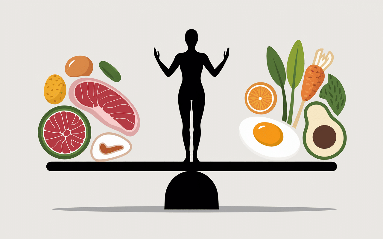 balance silhouette et aliments riches 70g proteine