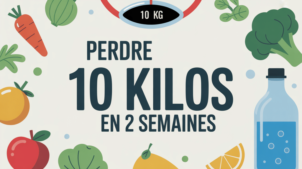 Comment perdre 10 kilos en 2 semaines balance moderne légumes fruits eau