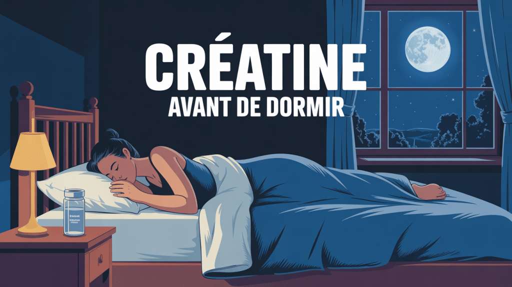 creatine avant de dormir sur une table de nuit