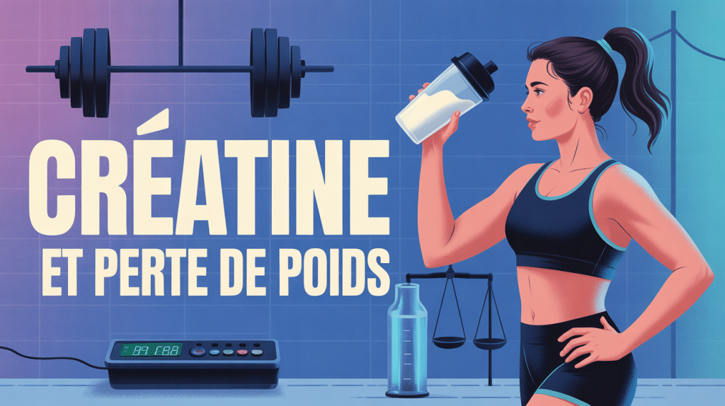 creatine perte de poids femme shaker balance haltères