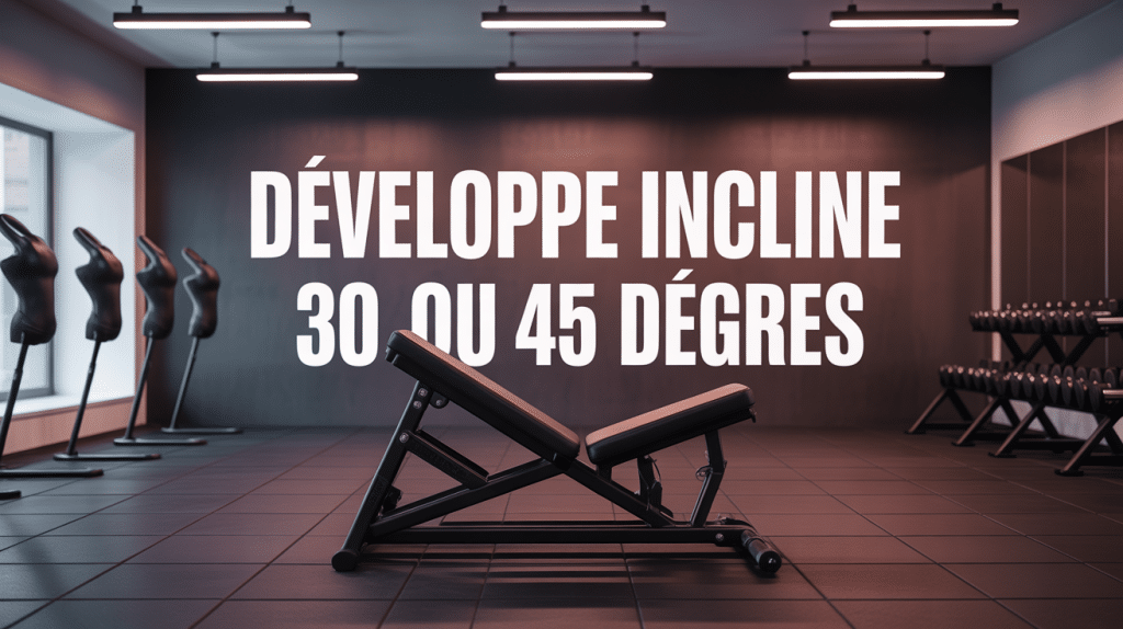 developpe incline 30 ou 45 degres banc de musculation moderne