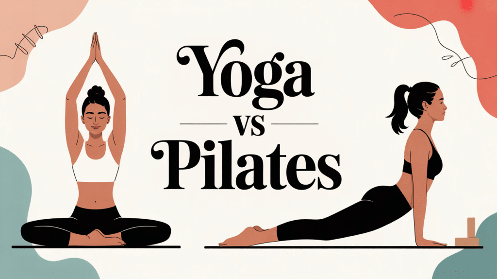 difference entre yoga et pilates silhouettes stylisees yoga pilates