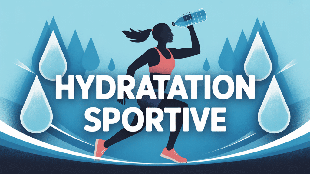 illustration eau pour les sportifs et hydratation