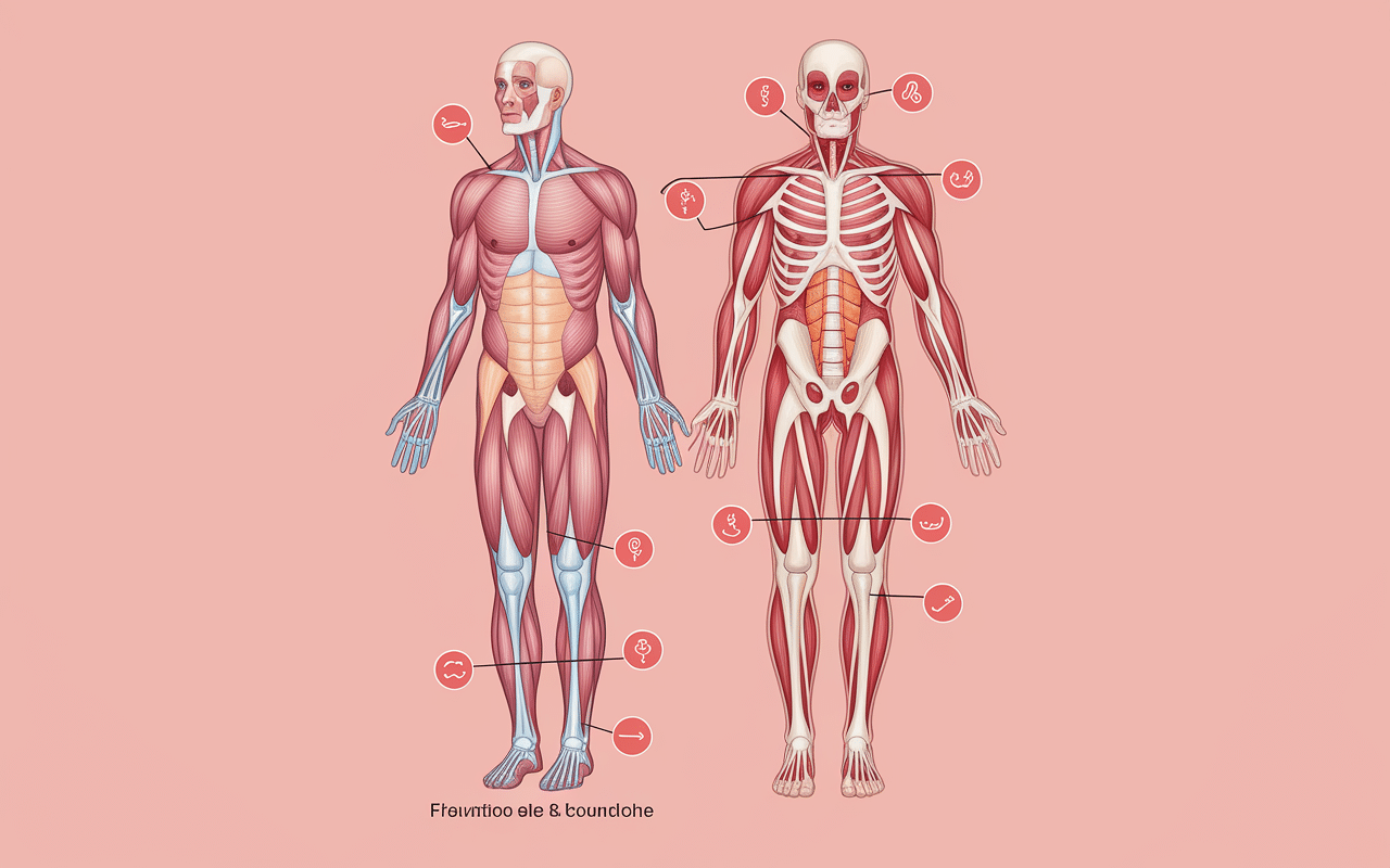Schéma anatomie échauffement genoux