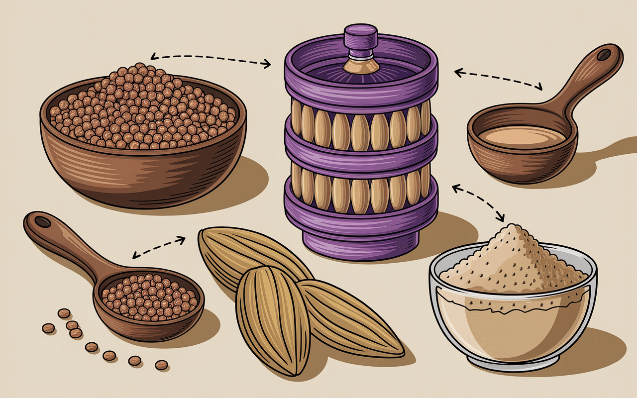 schema processus beurre de cacahuetes en poudre