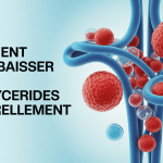 Illustration artère globules rouges faire baisser la triglycerides