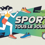 illustration dynamique faire le sport tous les jours icones sportives