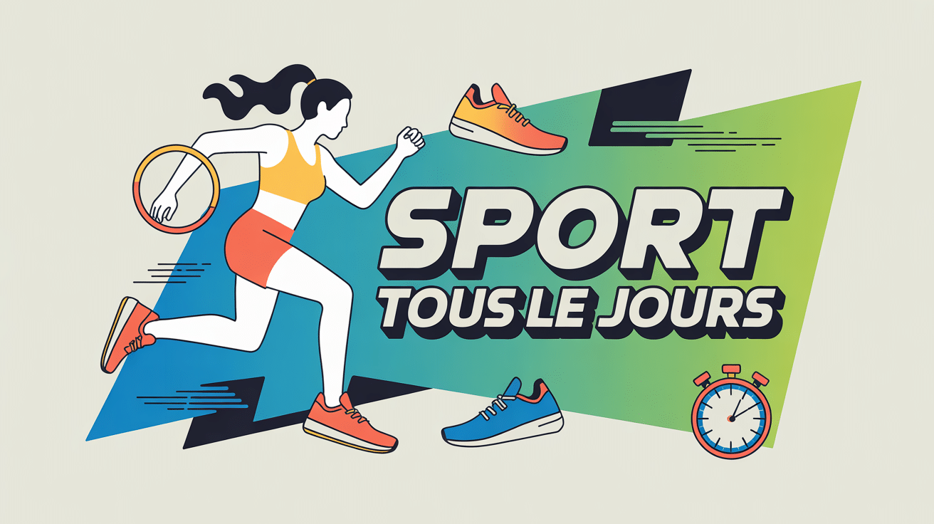 illustration dynamique faire le sport tous les jours icones sportives