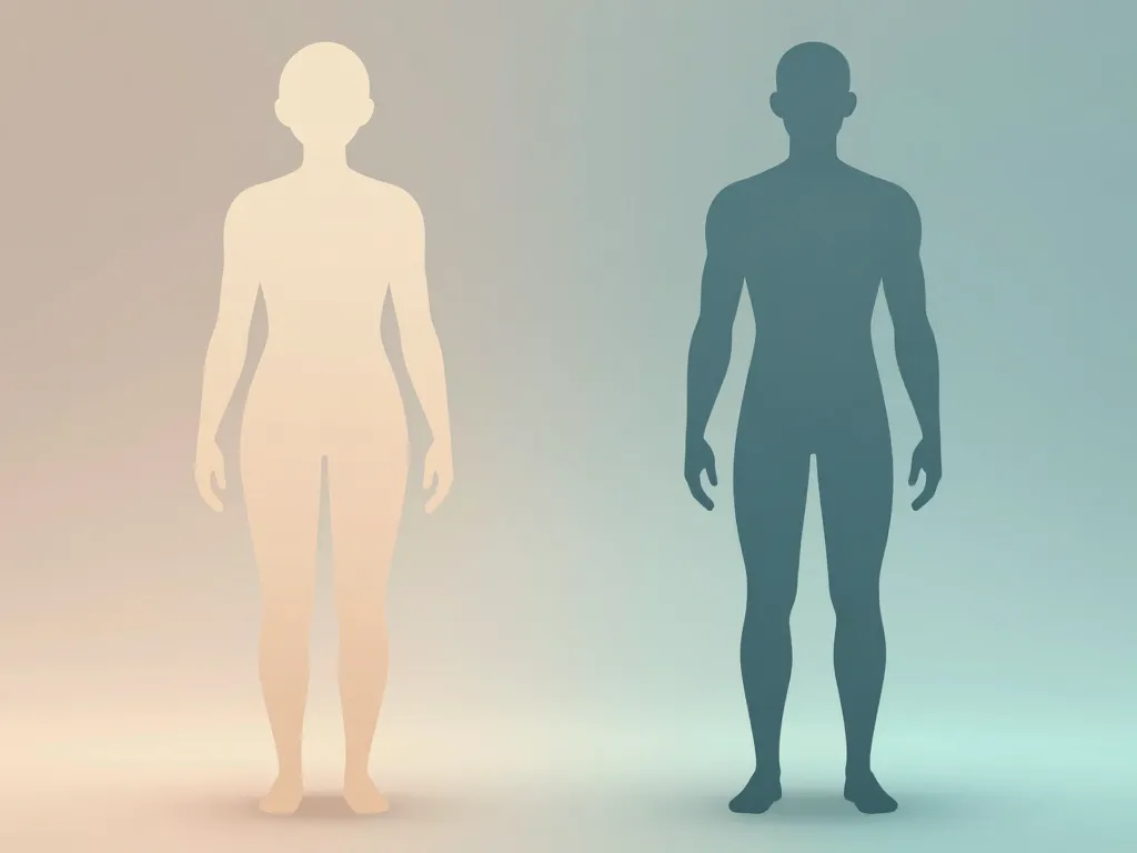 1kg de gras vs 1kg de muscle, même poids, silhouette différente