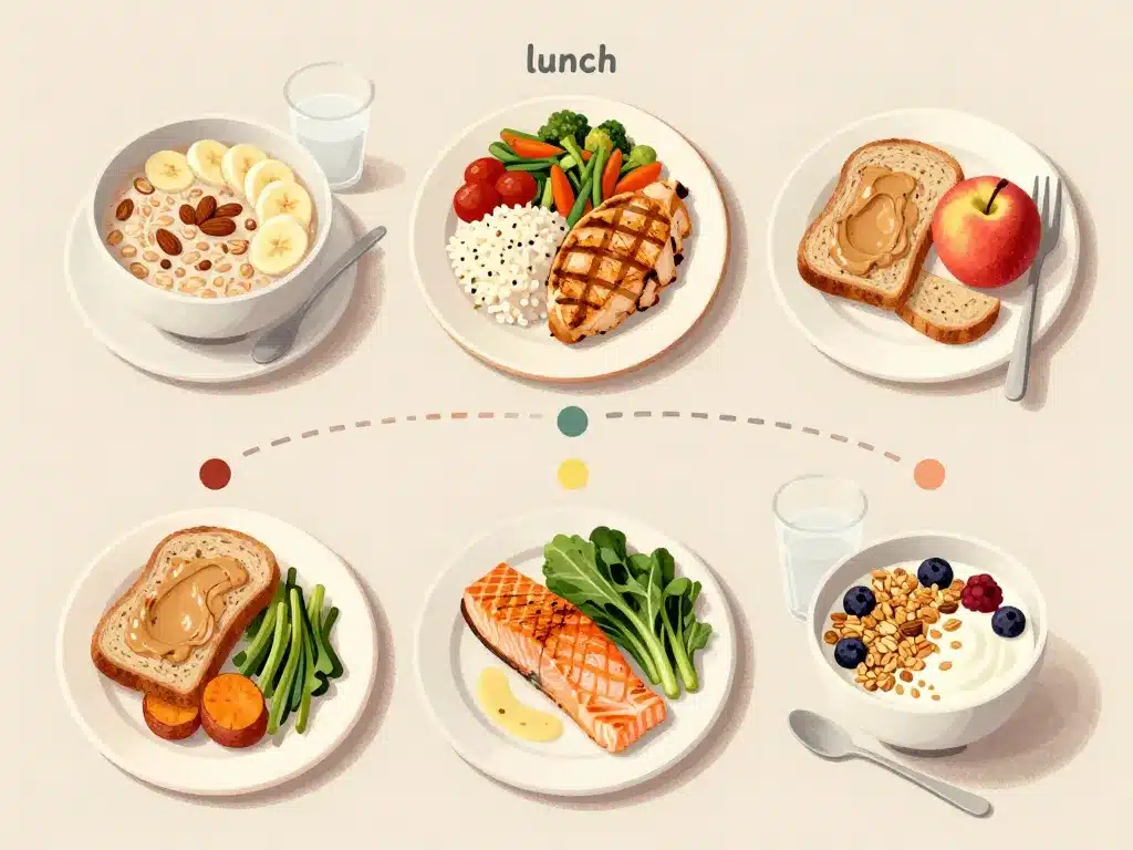 3000 calories par jour illustration repas quotidiens