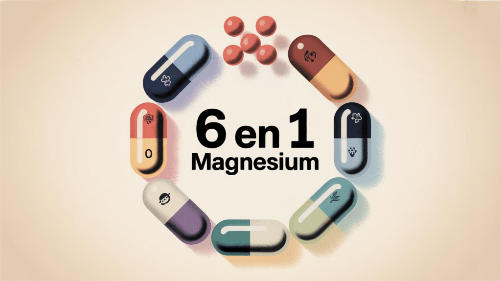 Illustration 6 en 1 magnesium concept capsules cofacteurs
