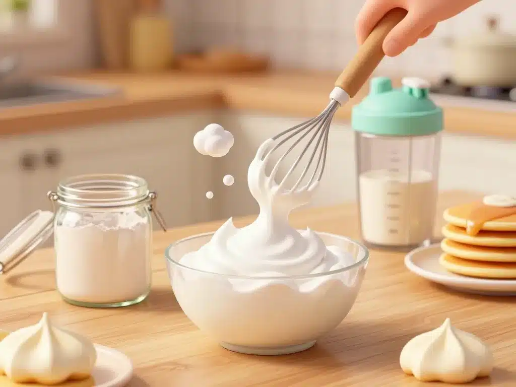 blanc d oeuf en poudre reconstitué fouetté