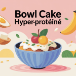 bowl cake hyperprotéiné illustration ingrédients et micro-ondes