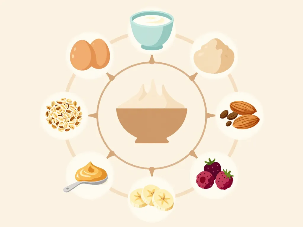 bowl cake protéiné diagramme ingrédients riches en protéines