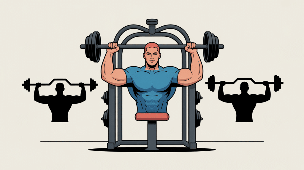 Illustration exo biceps poulie, guide complet et tension continue