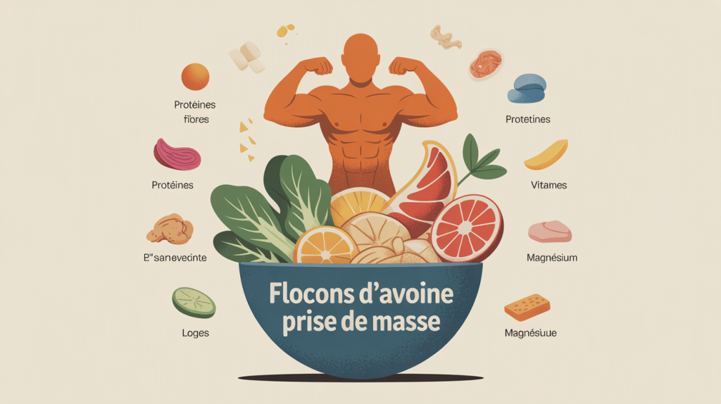 flocon d avoine prise de masse bowl et silhouette musculaire