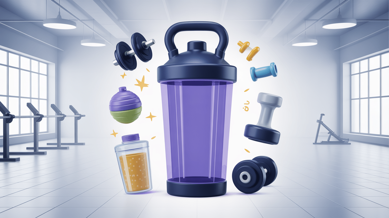 illustration gourde pour musculation et options