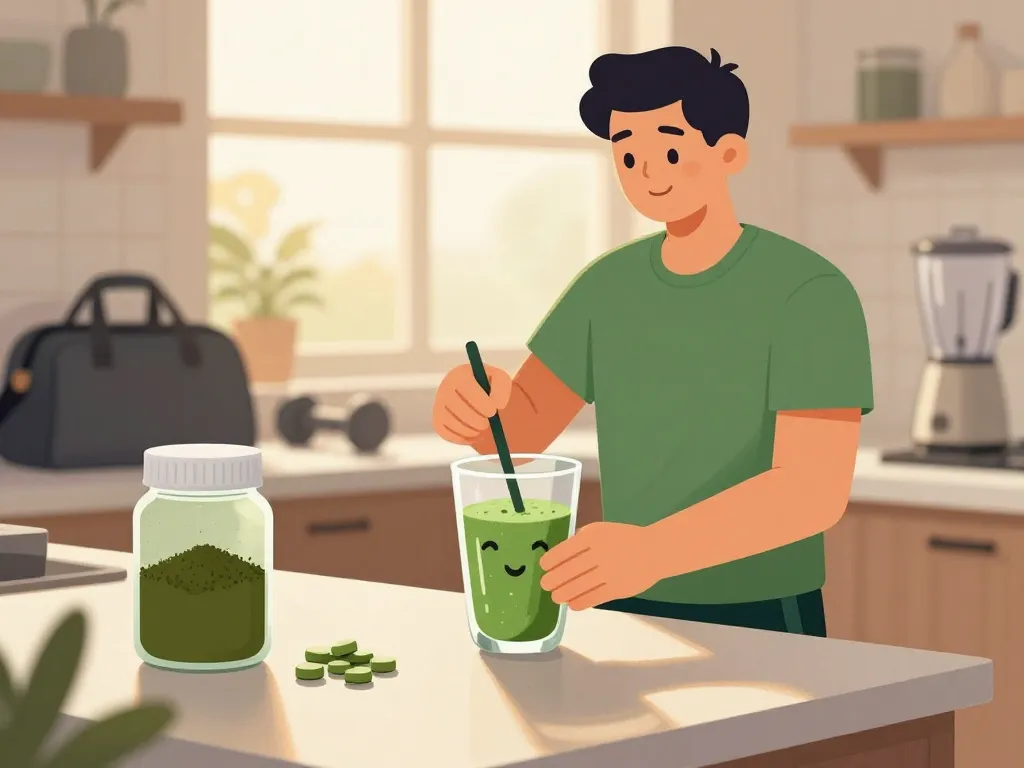 Routine musculation spiruline matin