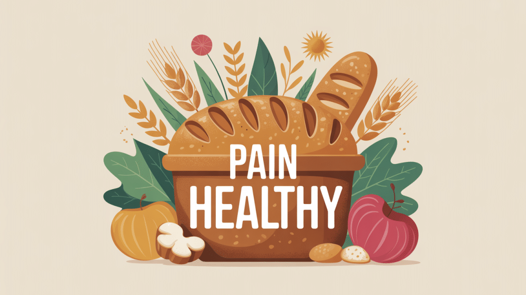 Illustration pain healthy au levain et graines
