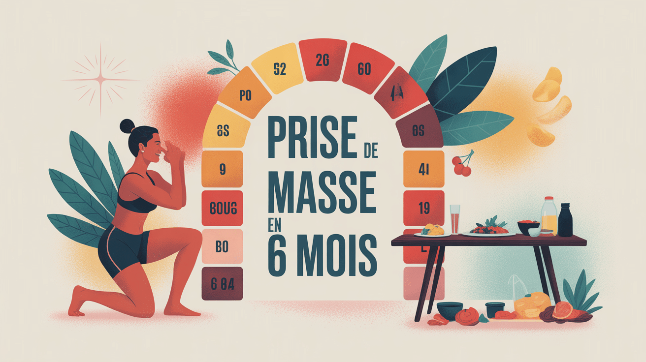 Illustration prise de masse 6 mois transformation et progression
