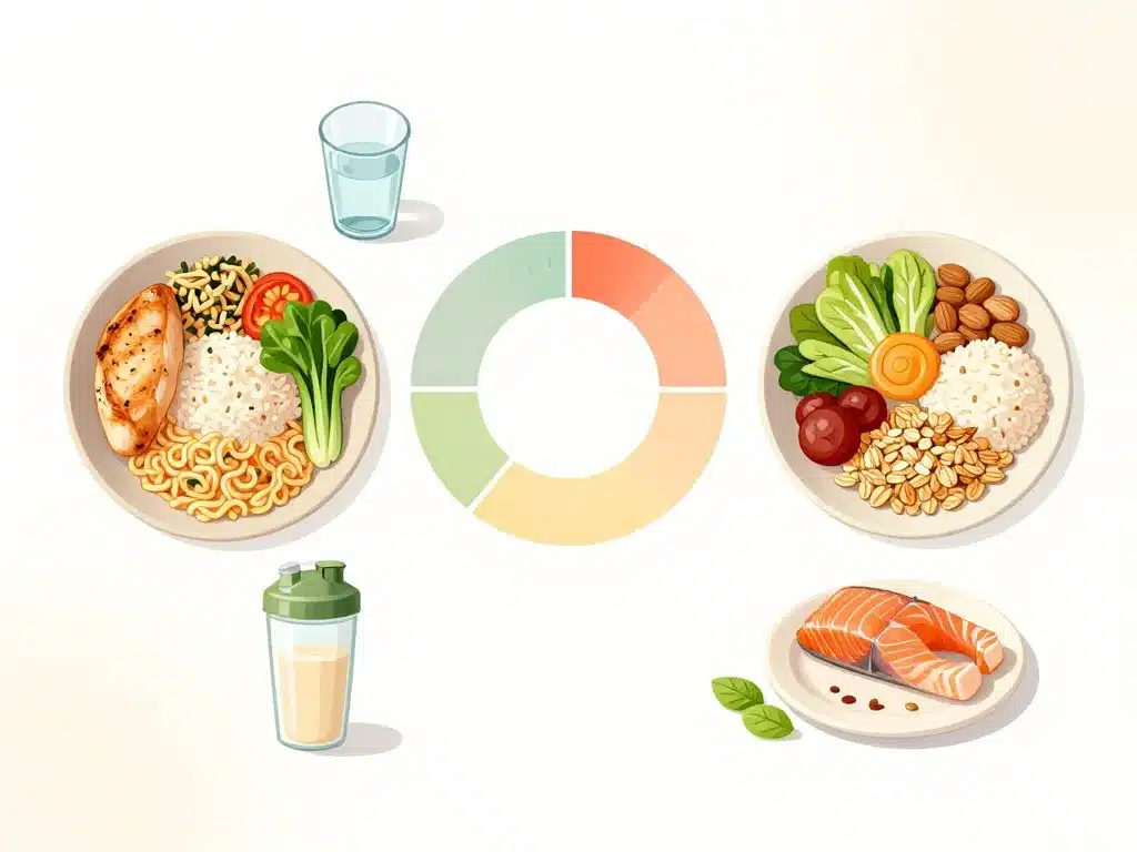Image prise de masse 6 mois repas équilibrés protéines glucides