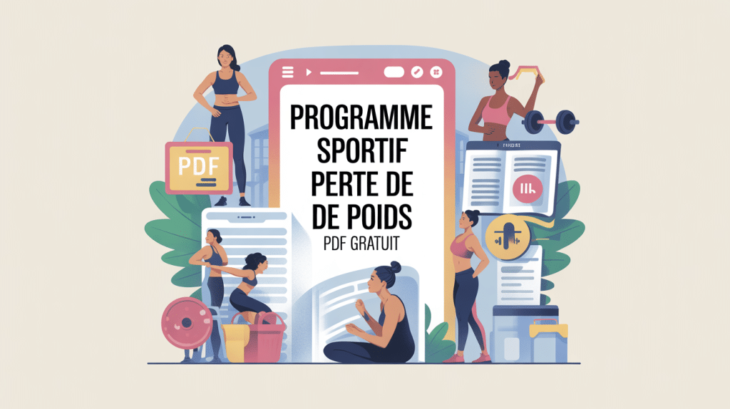Illustration programme sportif perte de poids pdf gratuit guide