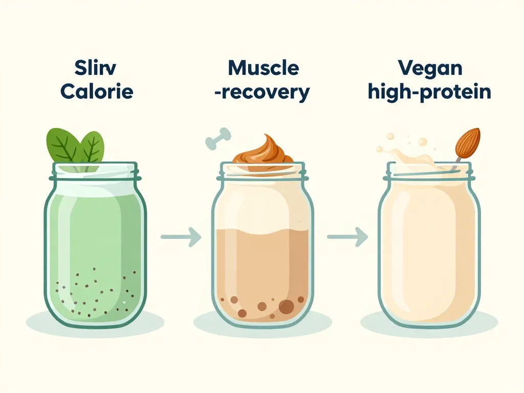 smoothie protéiné banane trois variantes minceur muscle vegan