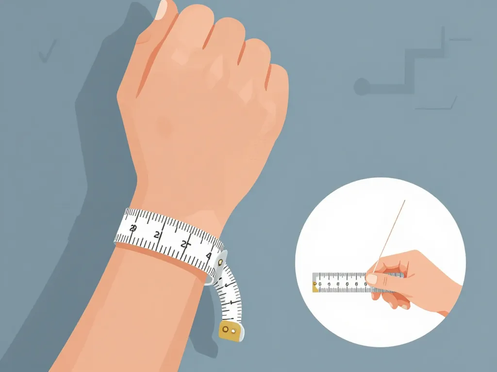 Guide mesurer tour de poignet moyen homme mètre ruban