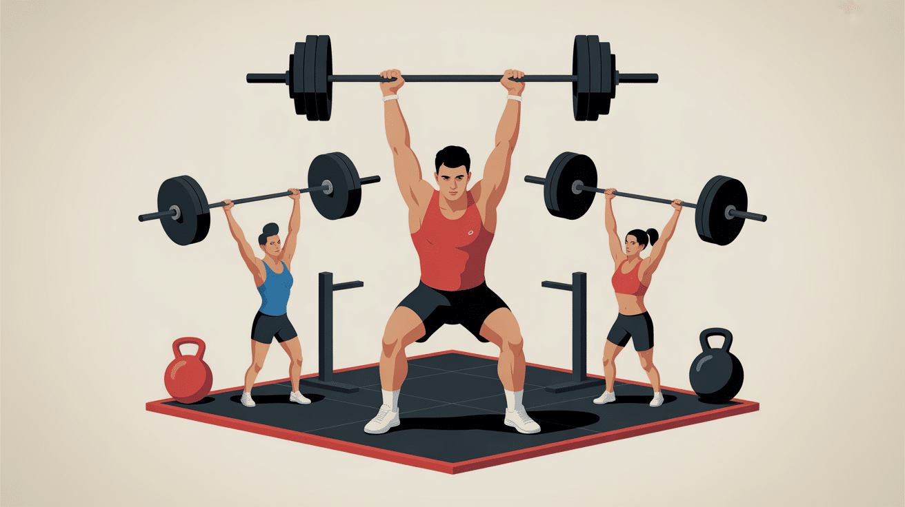 Illustration 3D du wod haut du corps, push pull gainage