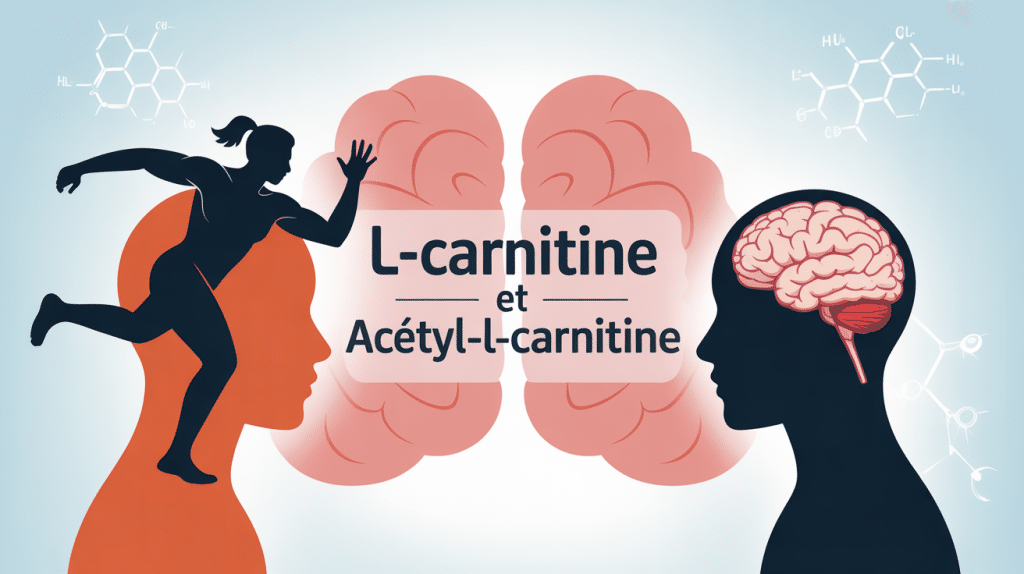 Illustration l carnitine and acetyl l carnitine différences muscle cerveau