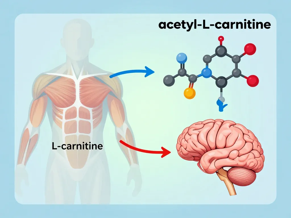 Diagramme différenciation l carnitine and acetyl l carnitine muscle cerveau