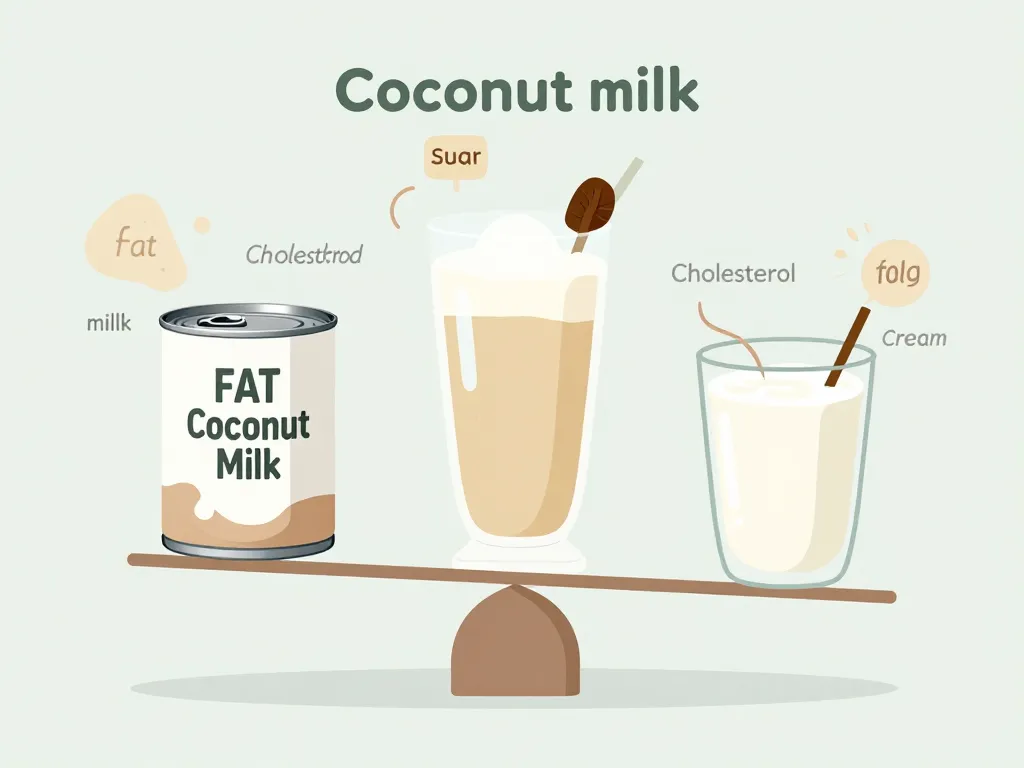 diagramme nutritif lait de coco et diabete