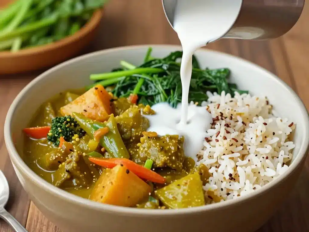 repas sain lait de coco et diabete curry