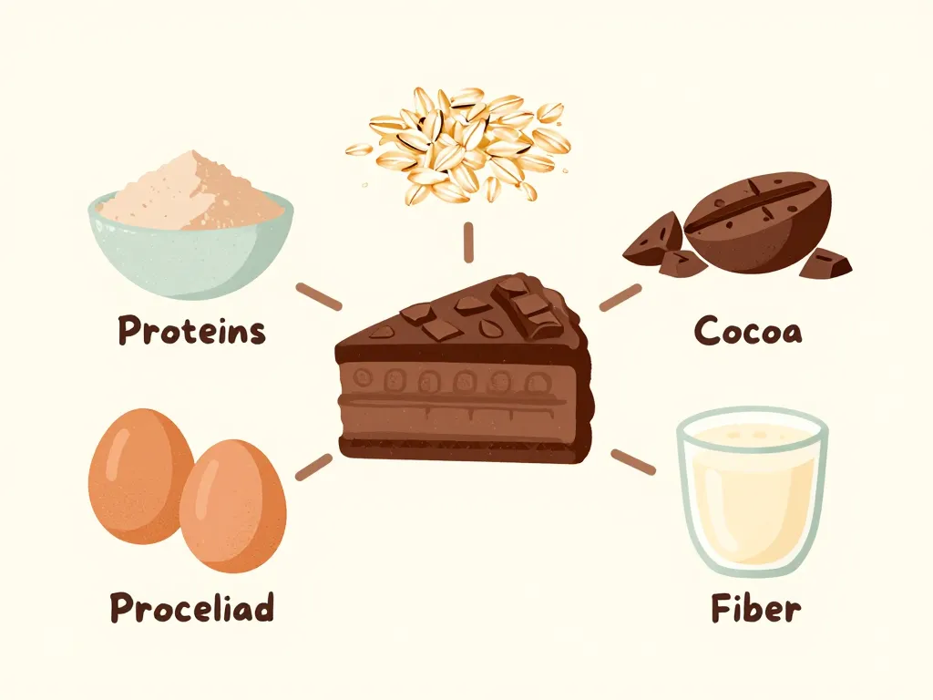 diagramme gateau au chocolat proteine macronutriments équilibrés